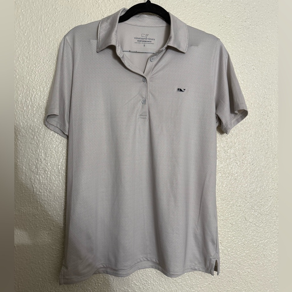 Vineyard Vines Women’s Performance Polo Shirt Size S Light Gray